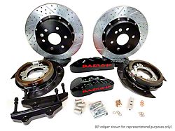 Baer Extreme+ Rear Big Brake Kit with 15-Inch Rotors; Black Calipers (05-13 Silverado 1500 w/ Rear Drum Brakes)