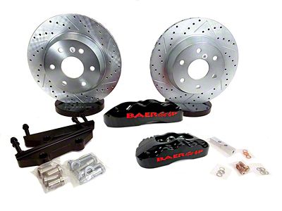 Baer Extreme Rear Big Brake Kit with 14-Inch Rotors; Black Calipers (99-25 Sierra 1500 w/ Rear Disc Brakes)