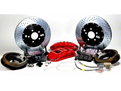 Baer Extreme Rear Big Brake Kit; Red Calipers (07-18 Sierra 1500)