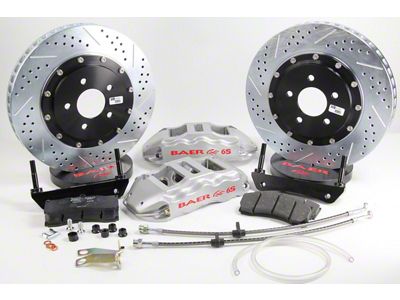 Baer Extreme Rear Big Brake Kit; Silver Calipers (07-18 Sierra 1500)