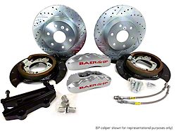 Baer Extreme Rear Big Brake Kit with 14-Inch Rotors; Silver Calipers (05-13 Sierra 1500 w/ Rear Drum Brakes)