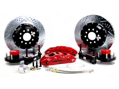 Baer Extreme+ Front Big Brake Kit with Shelby Logo and 14-Inch Rotors; Red Calipers (97-03 2WD F-150)
