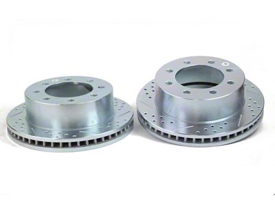Baer Claw Performance Drilled and Slotted 8-Lug Rotors; Front Pair (11-12 F-350 Super Duty)