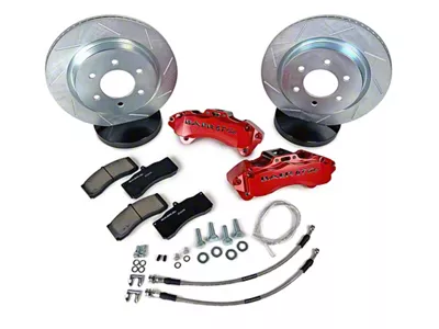 Baer 6T Front Big Brake Kit with 13.50-Inch Rotors; Fire Red Calipers (99-26 Silverado 1500)