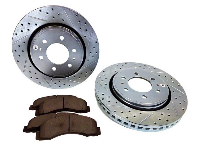 Baer Sport Drilled and Slotted Brake Rotor and Pad Kit; Front (10-20 F-150)