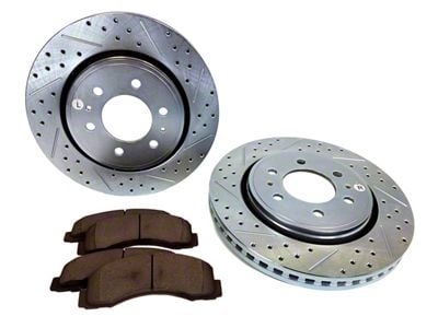 Baer Sport Drilled and Slotted Brake Rotor and Pad Kit; Front (10-20 F-150)