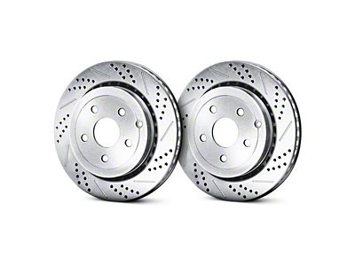 Baer Sport Drilled and Slotted 5-Lug Rotors; Front Pair (97-02 Dakota)