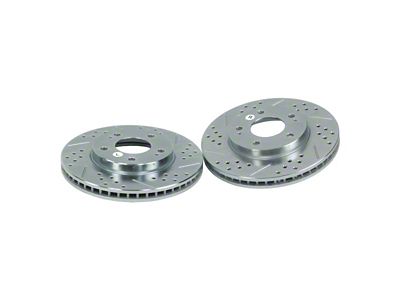 Baer Claw Performance Drilled and Slotted 5-Lug Rotors; Front Pair (05-11 Dakota)