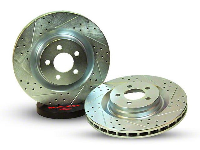Baer Sport Drilled and Slotted 5-Lug Rotors; Front Pair (02-10 RAM 1500, Excluding Mega Cab)