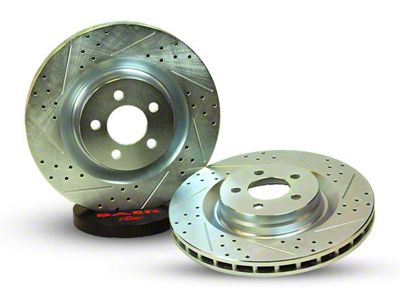 Baer Sport Drilled and Slotted 5-Lug Rotors; Rear Pair (02-10 RAM 1500, Excluding Mega Cab)