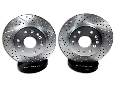 Baer Claw Performance Drilled and Slotted 6-Lug Rotors; Front Pair (07-18 Silverado 1500)