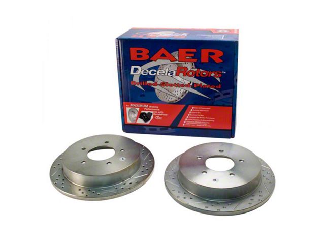 Baer Sport Drilled and Slotted 5-Lug Rotors; Rear Pair (99-Early 00 F-150 w/ Rear Disc Brakes)