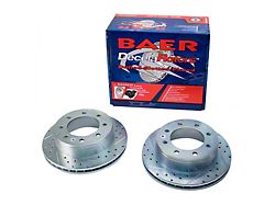 Baer Sport Drilled and Slotted 8-Lug Rotors; Rear Pair (07-10 Sierra 2500 HD)