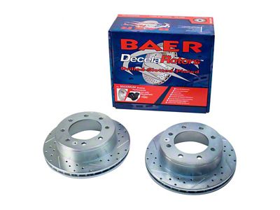 Baer Sport Drilled and Slotted 8-Lug Rotors; Rear Pair (07-10 Sierra 3500 HD SRW)