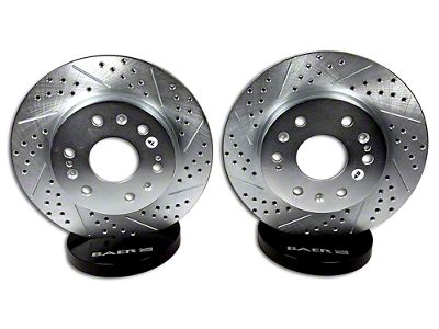 Baer Claw Performance Drilled and Slotted 6-Lug Rotors; Front Pair (07-20 Tahoe, Excluding Police)
