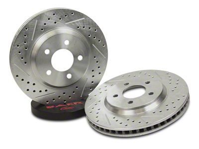 Baer Claw Performance Drilled and Slotted 6-Lug Rotors; Rear Pair (07-20 Tahoe)