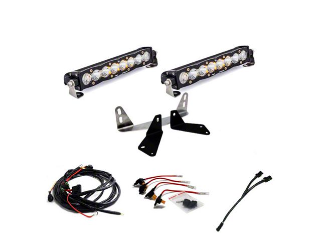 Baja Designs Dual 10-Inch S8 LED Light Bars with Grille Mounting Brackets (18-20 F-150 King Ranch, Platinum, XL, XLT)