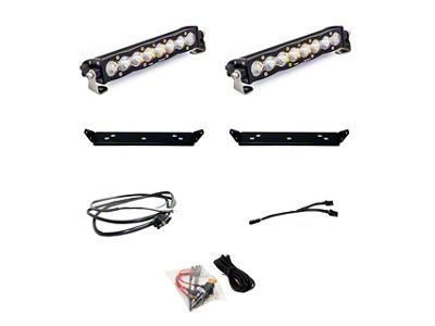 Baja Designs Dual S8 10-Inch Behind Grille Light Bar Kit; Clear (21-23 F-150 Raptor)