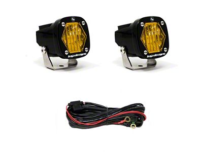Baja Designs S1 LED Auxiliary Light Pods; Wide Cornering Beam; Amber (Universal; Some Adaptation May Be Required)