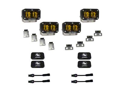 Baja Designs S2 SAE Dual Fog Light Kit; Amber (21-25 F-150 Raptor)