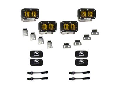 Baja Designs S2 SAE Dual Fog Light Kit; Amber (21-24 F-150 Raptor)