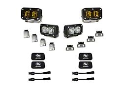 Baja Designs S2 SAE/S2 Pro Fog Pocket Kit; Amber (21-25 F-150 Raptor)