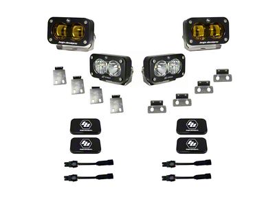 Baja Designs S2 SAE/S2 Pro Fog Pocket Kit; Amber (21-25 F-150 Raptor)