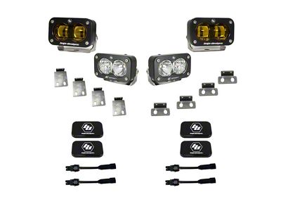 Baja Designs S2 SAE Sport Fog Pocket Kit; Amber (21-25 F-150 Raptor)