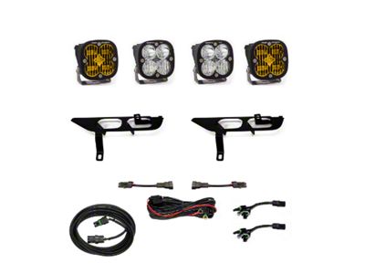 Baja Designs Squadron SAE/Pro LED Fog Light Pocket Kit; Amber (21-23 F-150 w/ Factory Halogen Fog Lights)