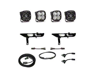 Baja Designs Squadron SAE/Pro LED Fog Light Pocket Kit; Clear (21-23 F-150 w/ Factory Halogen Fog Lights & Upfitter Switch)