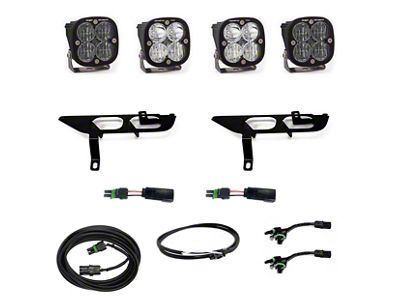 Baja Designs Squadron SAE/Pro LED Fog Light Pocket Kit; Clear (21-23 F-150 w/ Factory LED Fog Lights & Upfitter Switch)