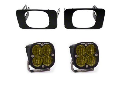 Baja Designs Squadron SAE LED Fog Light Pocket Kit; Amber (15-20 F-150, Excluding Raptor)