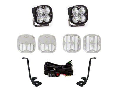 Baja Designs Squadron Sport LED Lights with A-Pillar Mounting Brackets (21-25 F-150)