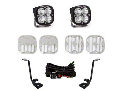 Baja Designs Squadron Sport LED Lights with A-Pillar Mounting Brackets (21-24 F-150)