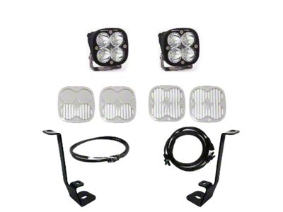 Baja Designs Squadron Sport LED Lights with A-Pillar Mounting Brackets (21-25 F-150 w/ Upfitter Switch)