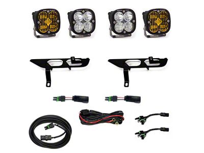 Baja Designs Squadron SAE/Sport LED Fog Light Pocket Kit; Amber and Clear (21-23 F-150 w/ Factory LED Fog Lights)