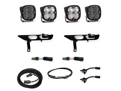 Baja Designs Squadron SAE/Sport LED Fog Light Pocket Kit; Clear (21-23 F-150 w/ Factory LED Fog Lights & Upfitter Switch)