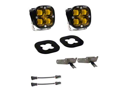 Baja Designs Squadron SAE LED Fog Pocket Light Kit; Amber (11-16 F-250 Super Duty)