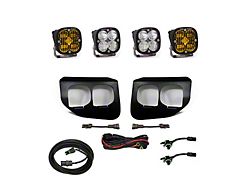 Baja Designs Squadron SAE/Pro Dual LED Fog Light Pocket Kit; Amber and Clear (20-22 F-350 Super Duty)