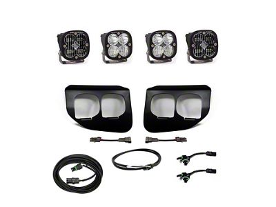 Baja Designs Squadron SAE/Pro Dual LED Fog Light Pocket Kit; Clear (20-22 F-350 Super Duty w/ Upfitter Switch)