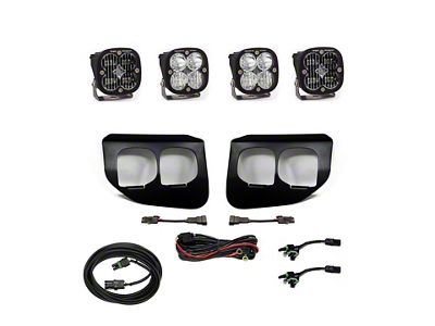 Baja Designs Squadron SAE/Sport Dual LED Fog Light Pocket Kit; Clear (20-22 F-350 Super Duty)