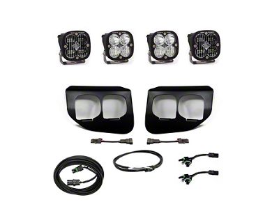 Baja Designs Squadron SAE/Sport Dual LED Fog Light Pocket Kit; Clear (20-22 F-350 Super Duty w/ Upfitter Switch)