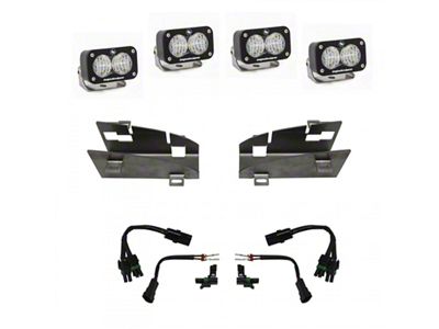 Baja Designs S2 Sport Dual LED Fog Light Pocket Kit; Clear (19-24 RAM 1500 Rebel)