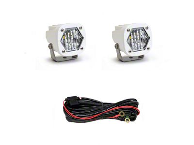 Baja Designs S1 White LED Auxiliary Light Pods; Wide Cornering Beam; Clear (Universal; Some Adaptation May Be Required)