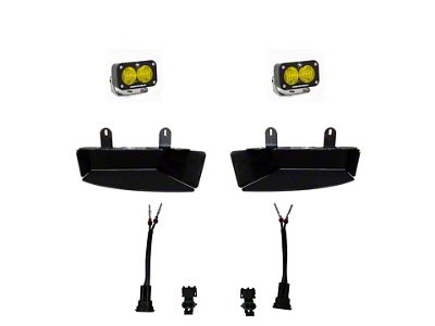 Baja Designs S2 Sport LED Fog Light Pocket Kit; Amber (19-24 RAM 2500)