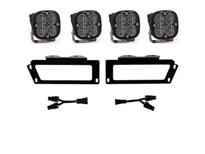 Baja Designs Squadron SAE LED Fog Light Pocket Kit; Clear (10-18 RAM 2500)