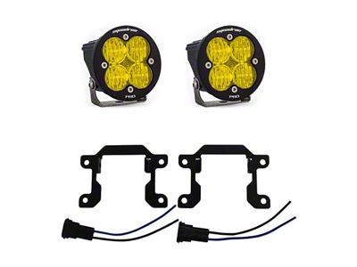 Baja Designs Squadron Sport LED Fog Light Pocket Kit; Amber (19-24 RAM 2500 Big Horn)