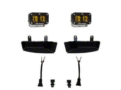 Baja Designs S2 SAE LED Fog Light Pocket Kit; Amber (19-24 Ram 3500)