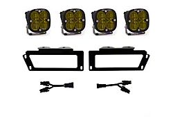 Baja Designs Squadron SAE LED Fog Light Pocket Kit; Amber (10-18 RAM 3500)