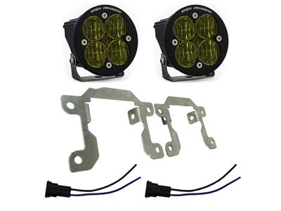 Baja Designs Squadron SAE LED Fog Light Pocket Kit; Amber (19-24 RAM 3500 Big Horn)